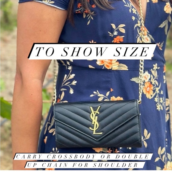 Reserved - Saint Laurent Cassandre envelope flap wallet on chain - Picture 14 of 16